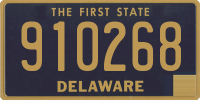 DE license plate 910268