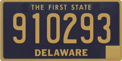 DE license plate 910293