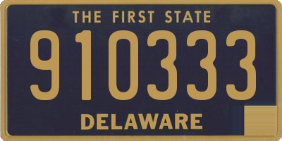 DE license plate 910333