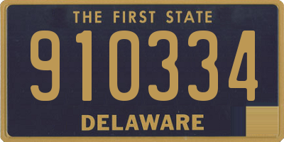 DE license plate 910334