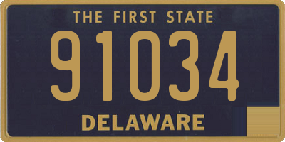 DE license plate 91034