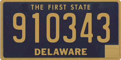 DE license plate 910343