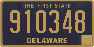DE license plate 910348