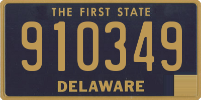 DE license plate 910349