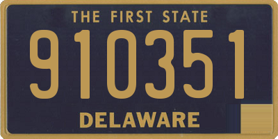 DE license plate 910351