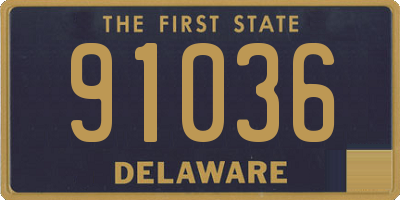 DE license plate 91036
