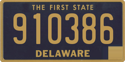 DE license plate 910386