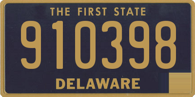 DE license plate 910398