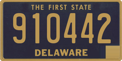 DE license plate 910442