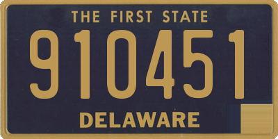 DE license plate 910451
