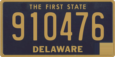 DE license plate 910476