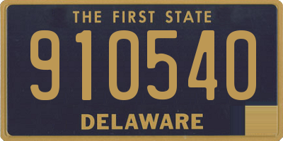 DE license plate 910540