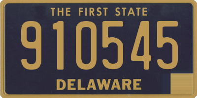 DE license plate 910545