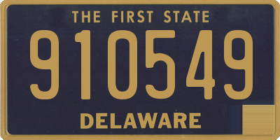 DE license plate 910549