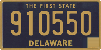 DE license plate 910550