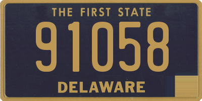 DE license plate 91058