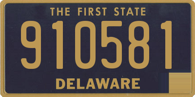 DE license plate 910581