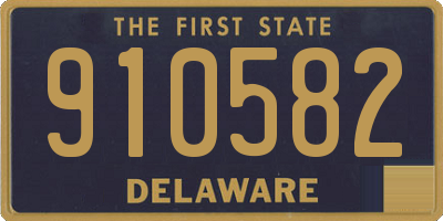 DE license plate 910582