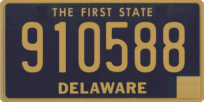 DE license plate 910588