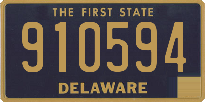 DE license plate 910594
