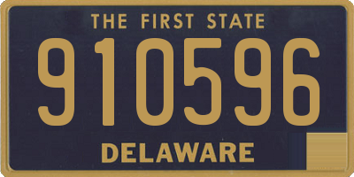 DE license plate 910596