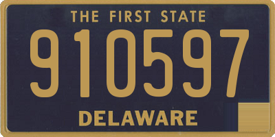 DE license plate 910597
