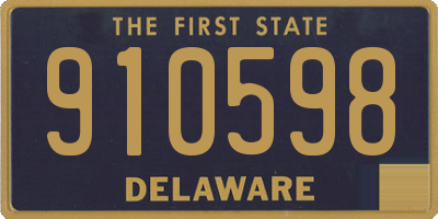 DE license plate 910598