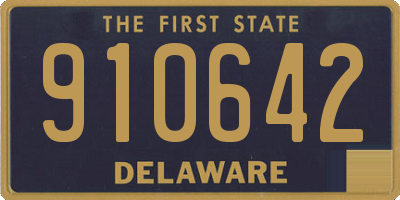 DE license plate 910642