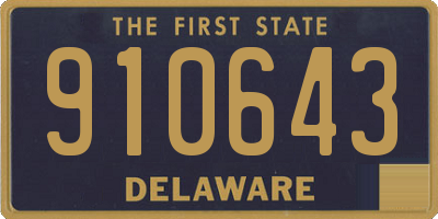 DE license plate 910643
