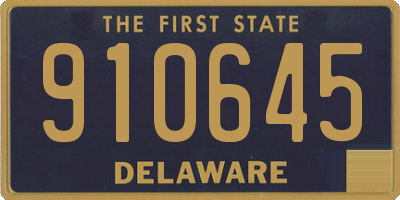 DE license plate 910645