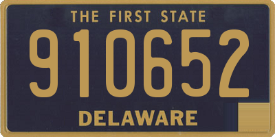 DE license plate 910652