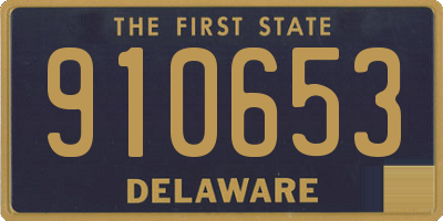 DE license plate 910653