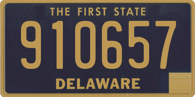 DE license plate 910657