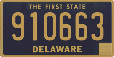 DE license plate 910663