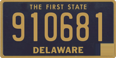 DE license plate 910681