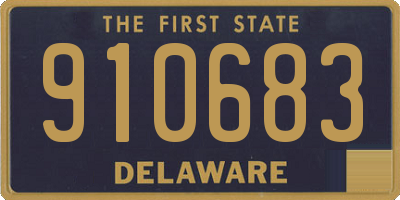 DE license plate 910683