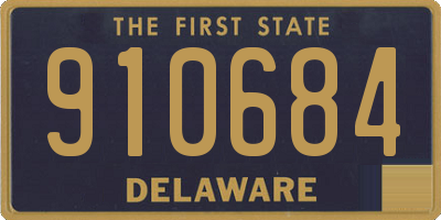 DE license plate 910684