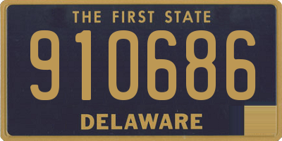 DE license plate 910686