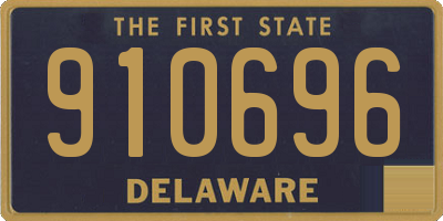 DE license plate 910696