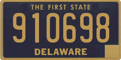 DE license plate 910698