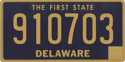 DE license plate 910703