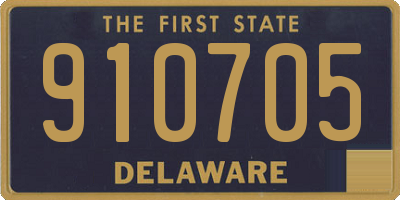 DE license plate 910705