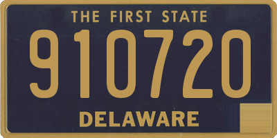 DE license plate 910720
