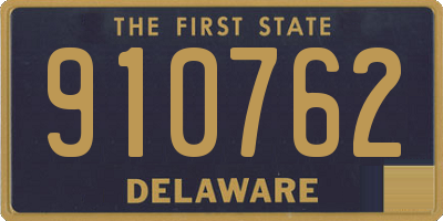 DE license plate 910762