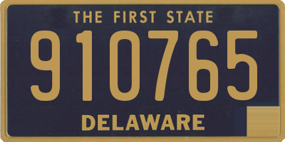 DE license plate 910765