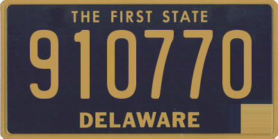 DE license plate 910770