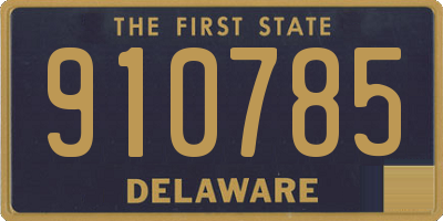 DE license plate 910785