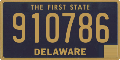 DE license plate 910786