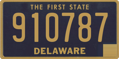 DE license plate 910787