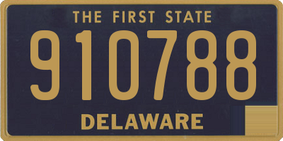 DE license plate 910788